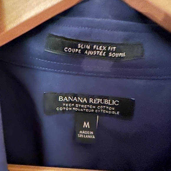 Semi-Spread Collar Polo Long Sleeve Navy - Picture 2 of 3